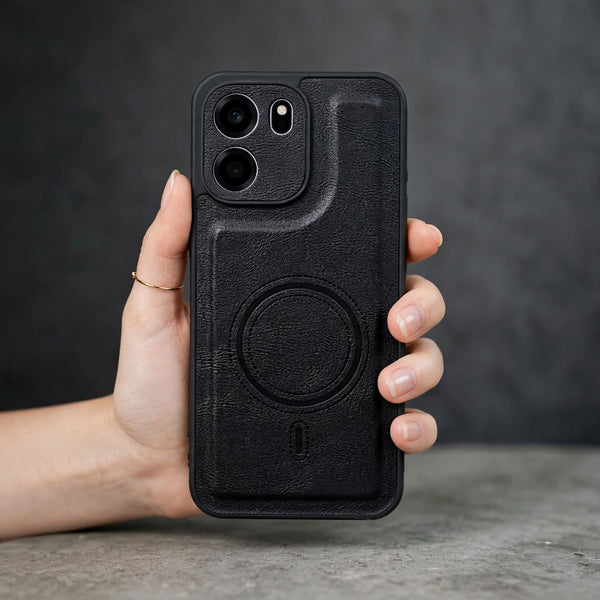 Crest Black Leather Case for Oneplus Nord Ce 6