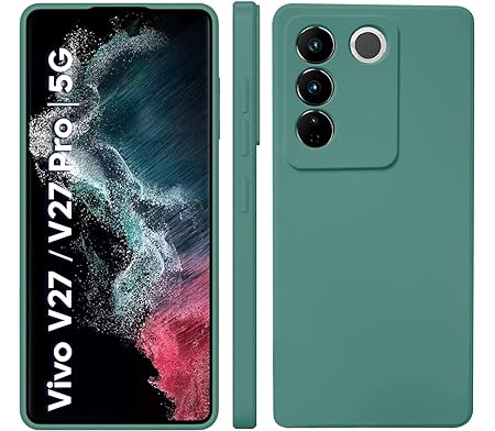 Dark Green Camera Original Silicone case for Vivo V27 Pro