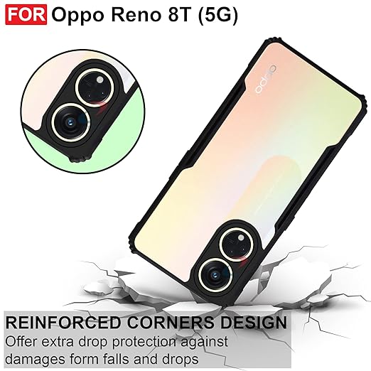 Hybrid Shockproof transparent Silicone Case for Oppo Reno 8T