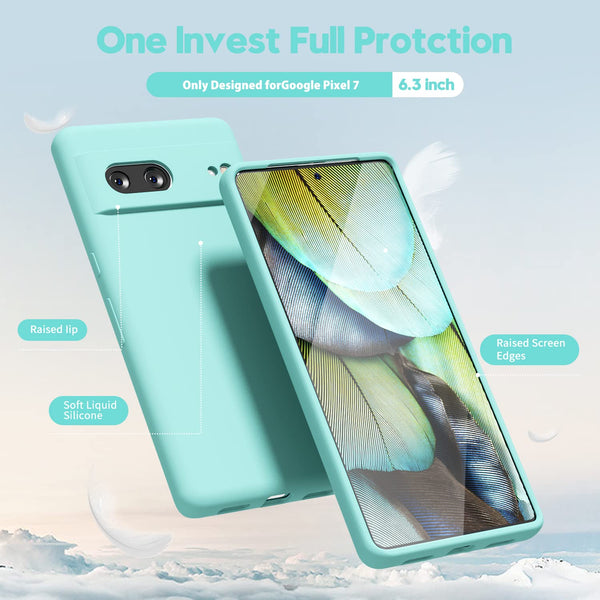 Light Blue Camera Original Silicone case for Google Pixel 7 Pro