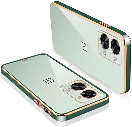 Dark Green Electroplated Transparent Case for Oneplus Nord 2T