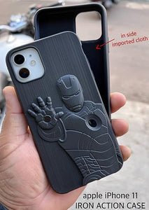Superhero 3 Engraved Silicone Case for Apple iphone 11