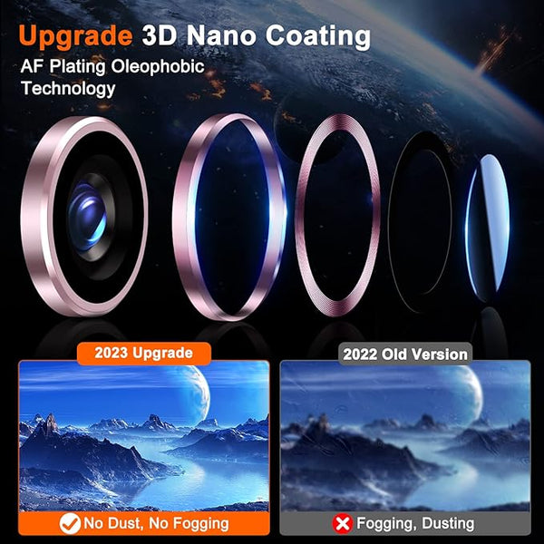 Pink Metallic camera ring lens guard for Samsung S23 5G