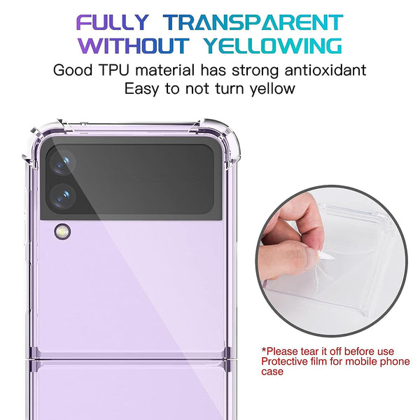 Transparent TPU Silicone case for Samsung Galaxy Z FLIP 3
