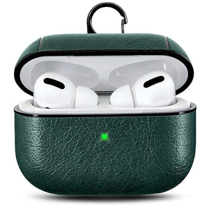 Green Leather Case For Apple Airpods 4