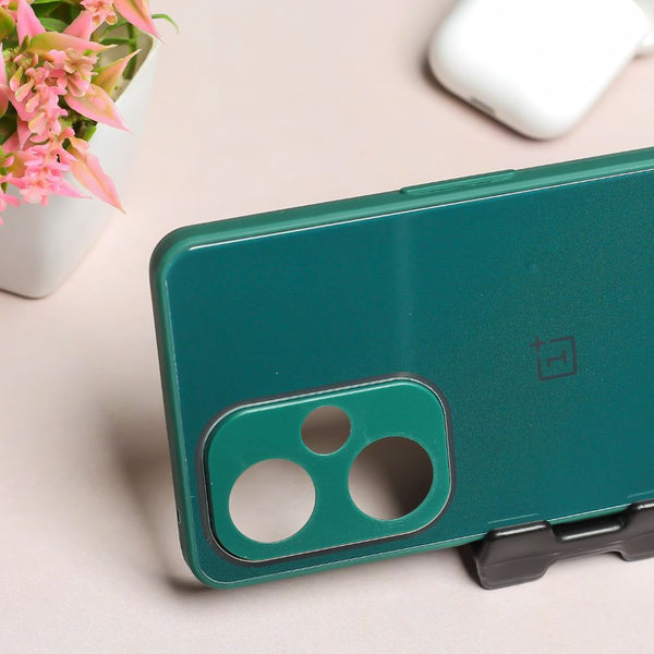 Dark Green camera Safe mirror case for Oneplus CE 3 Lite 5G