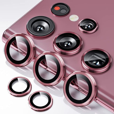 Burgendy Metallic camera ring lens guard for Samsung S23 Ultra