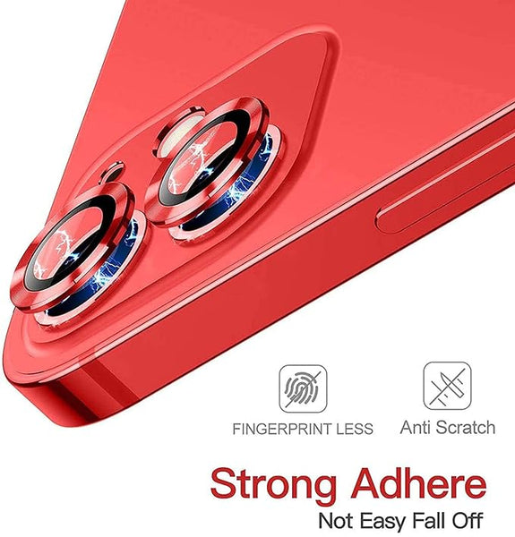 Red Metallic camera ring lens guard for Apple iphone 12