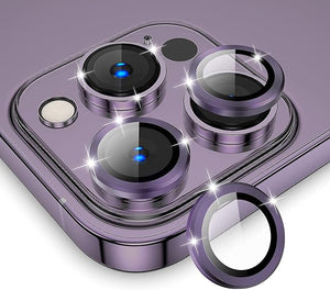 Purple Metallic camera ring lens guard for Apple iphone 15 pro Max