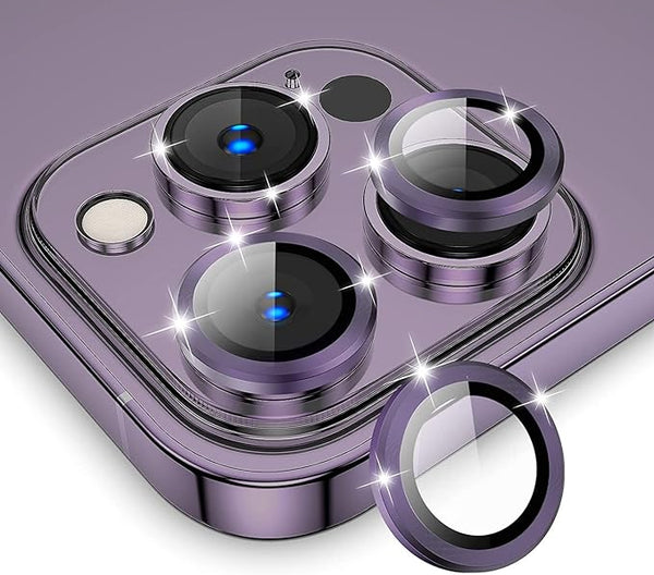 Purple Metallic camera ring lens guard for Apple iphone 15 pro