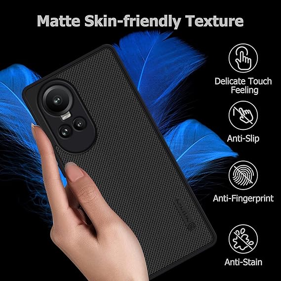 Black Niukin Silicone Case for Oppo Reno 10