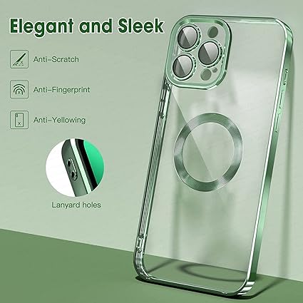 Green 6D Chrome Logo Cut Transparent Case for Apple iphone 11 Pro