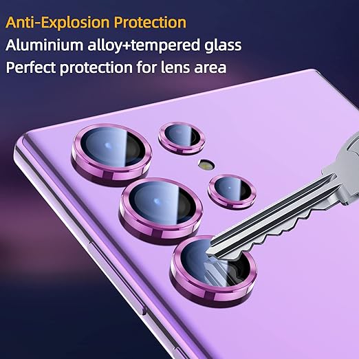 Purple Metallic camera ring lens guard for Samsung S23 Ultra