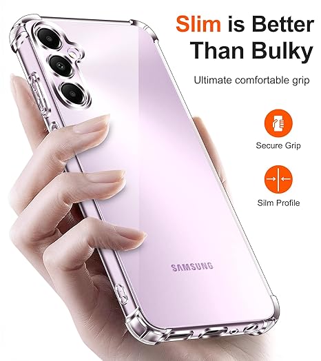SilicaClear Transparent Silicone Case for Samsung A14