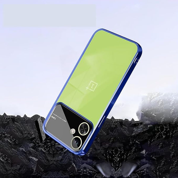 Luxury Plating Blue Camera Protection Transparent Case for Oneplus Nord CE 3 Lite