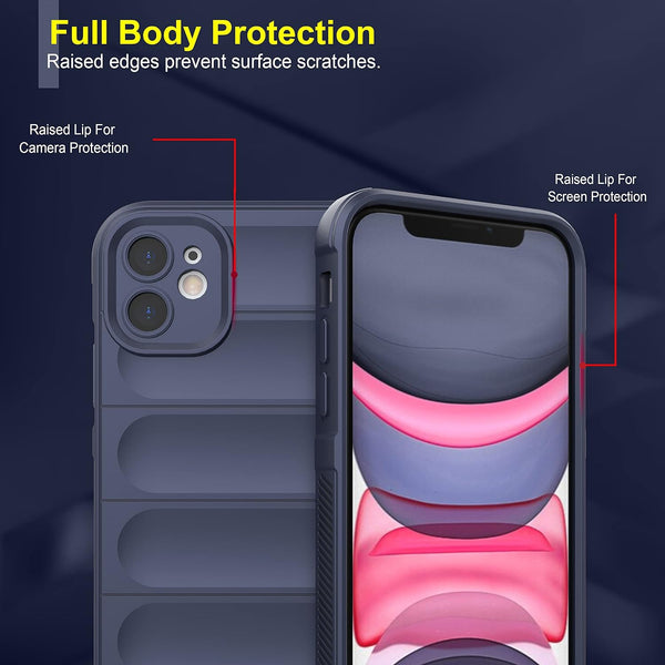 Dark Blue Wave Case for Apple Iphone 11