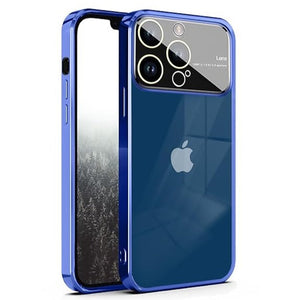 Luxury Plating Blue Camera Protection Transparent Case for Apple iphone 13 Pro