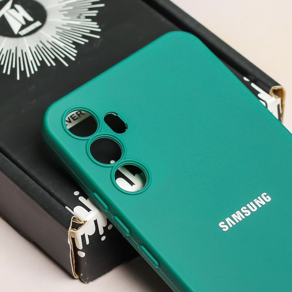 Dark Green Original Camera Safe Silicone case for Samsung S23 FE