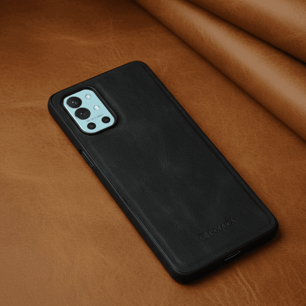 Black Standard Leather Case for Oneplus 9r