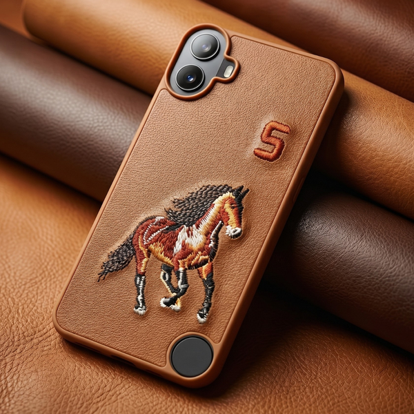 Brown Leather Horse No. 5 OC Ornamented for CMF PHONE 1