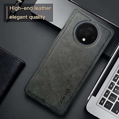 X-LEVEL Black Leather Case for Oneplus 7T