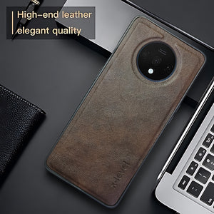 X-LEVEL Dark Brown Leather Case for Oneplus 7T
