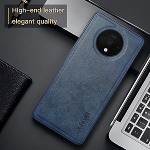 X-LEVEL Blue Leather Case for Oneplus 7T