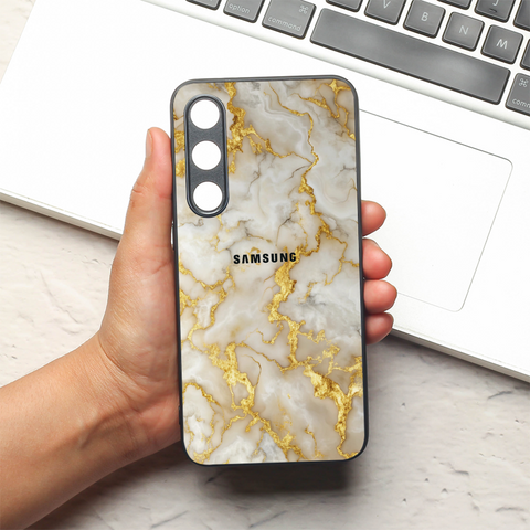 Gold Vein Glory metal back case for Samsung S24 FE