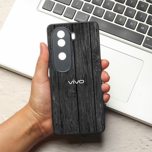 Dark Wood metal back case for Vivo V40e
