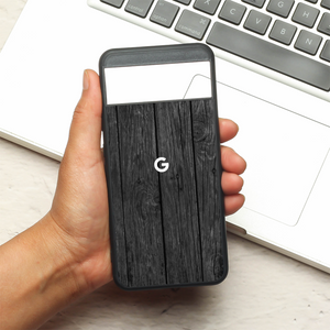 Dark Wood metal back case for Google Pixel 8A