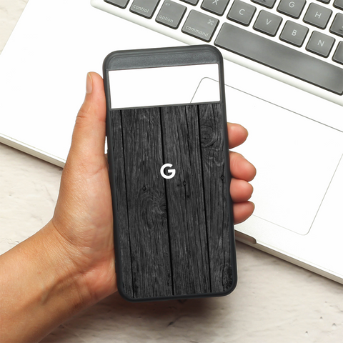 Dark Wood metal back case for Google Pixel 8A