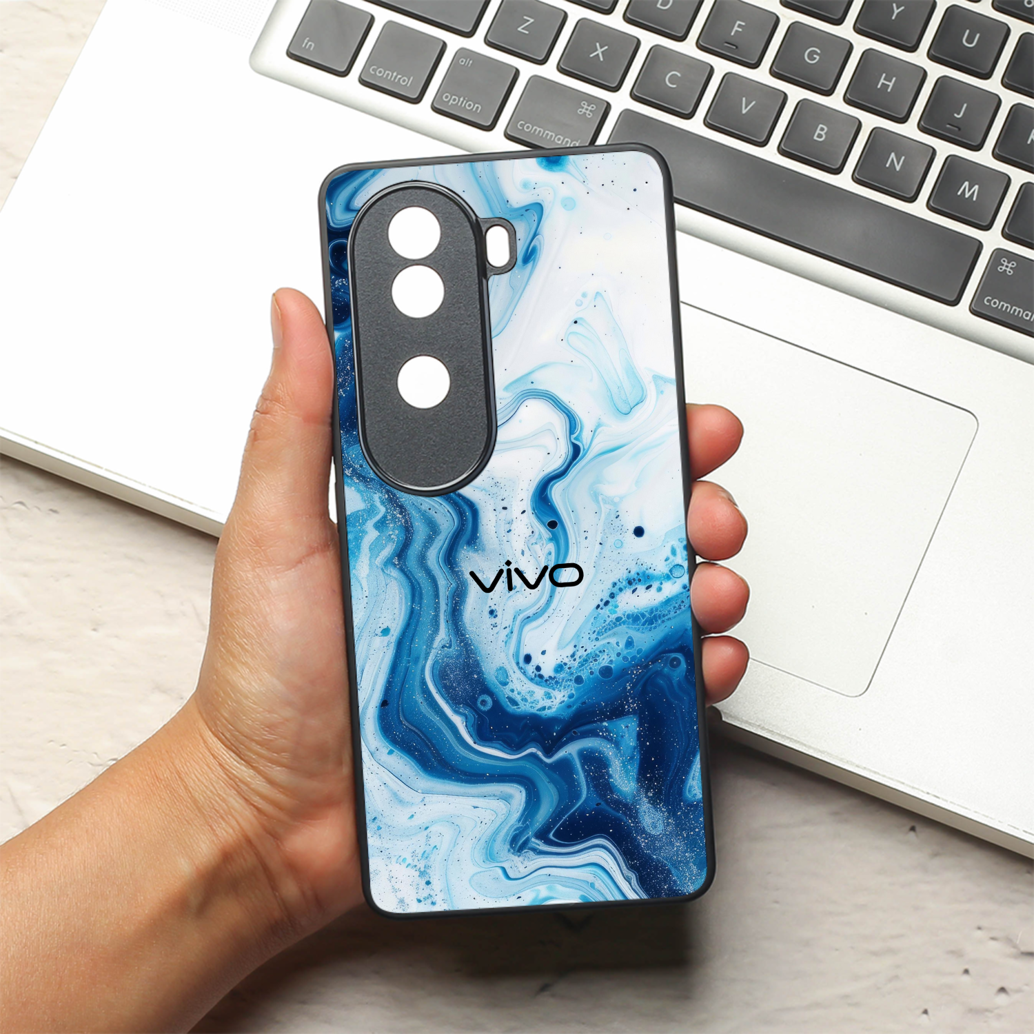 Neptune Swirl metal back case for Vivo V40e