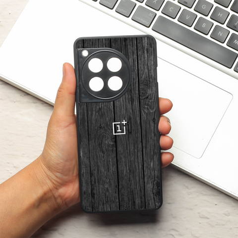 Dark Wood metal back case for OnePlus 12R
