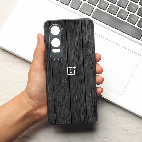 Dark Wood metal back case for OnePlus Nord CE 4 Lite