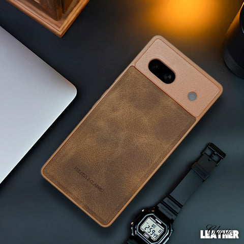 Brown Classic Leather Case for Google Pixel 7a