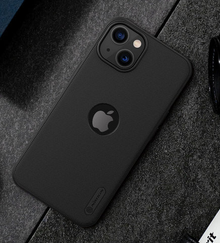Black Niukin Logo Cut Silicone Case for Apple iphone 13