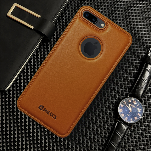Prime Leather Brown Leather Case for Apple Iphone 7 Plus
