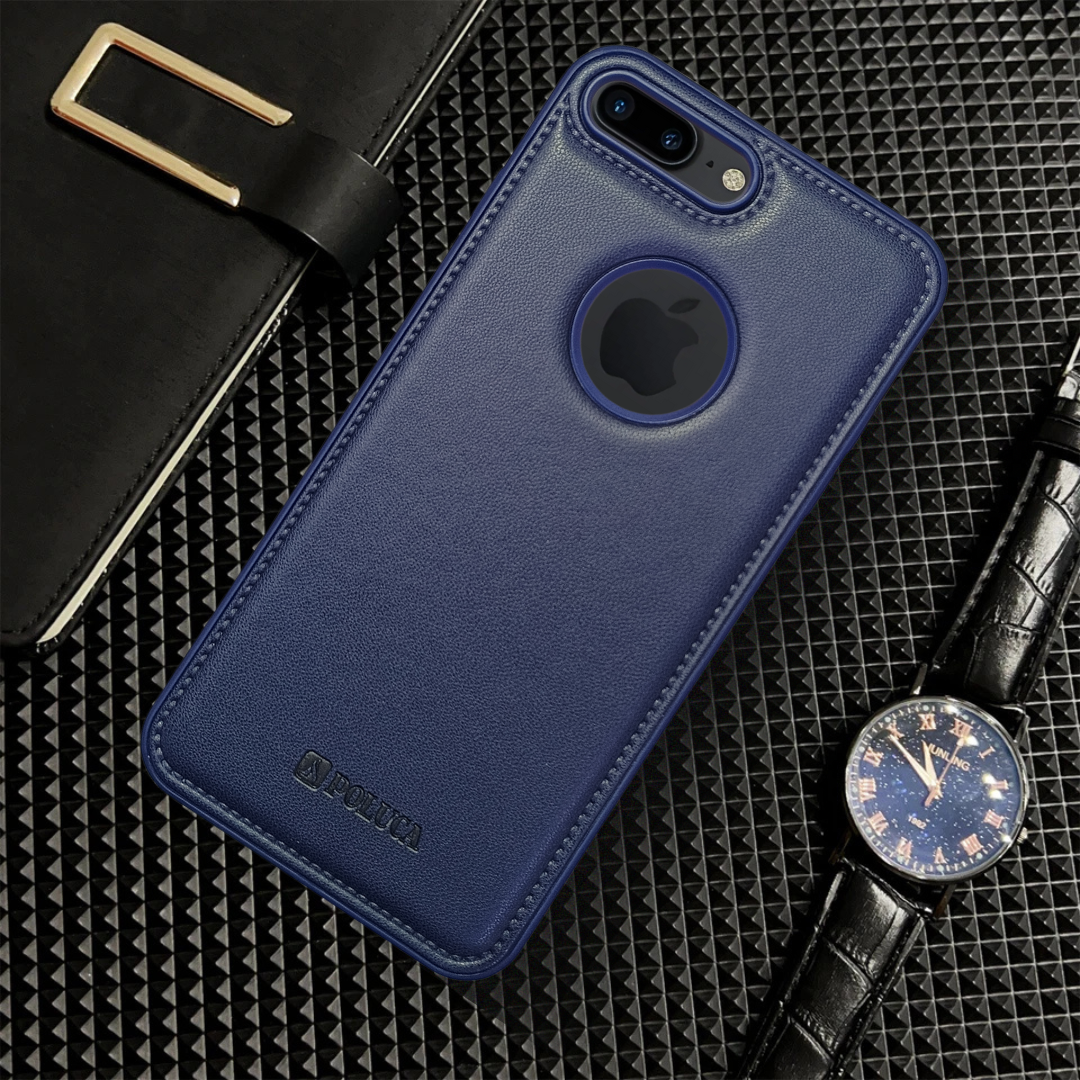 Prime Leather Dark Blue Leather Case for Apple Iphone 7 Plus