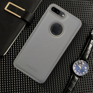 Prime Leather Grey Leather Case for Apple Iphone 7 Plus