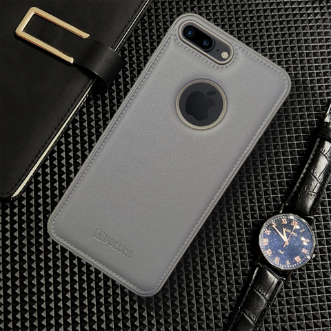 Prime Leather Grey Leather Case for Apple Iphone 7 Plus