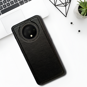 Puloka Black Leather Case for Oneplus 7t