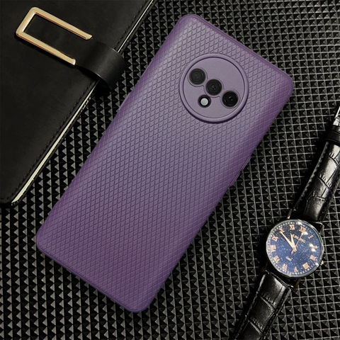Deep Purple Line Wave Silicone Case for Oneplus 7t