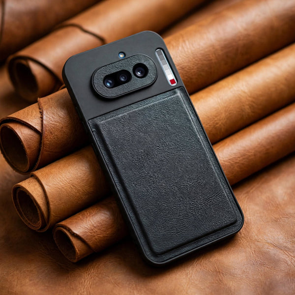 Velora Black Leather Case for Nothing Phone 4a