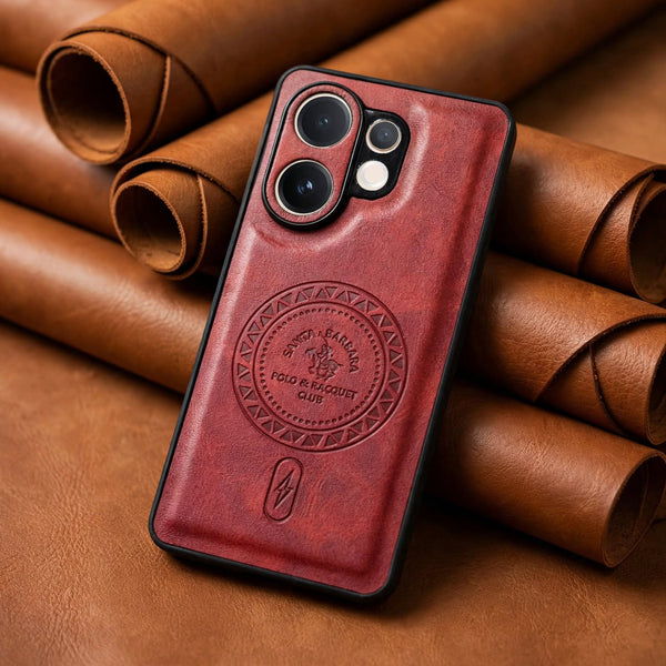 Santa Crest Red Leather Case for Vivo V60