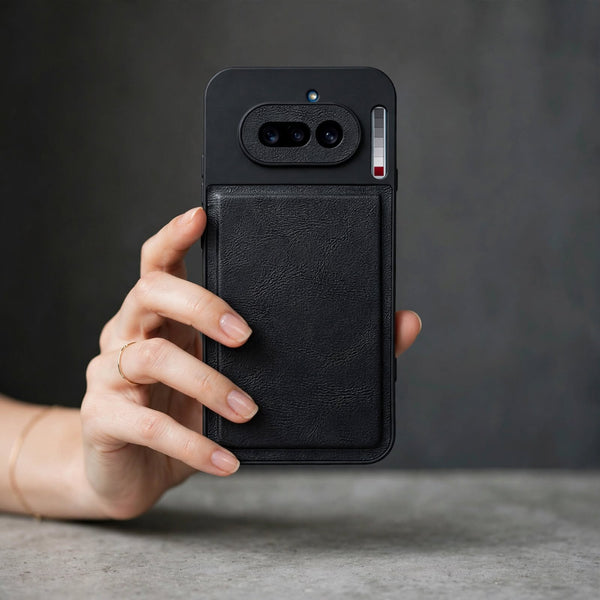 Velora Black Leather Case for Nothing Phone 4a