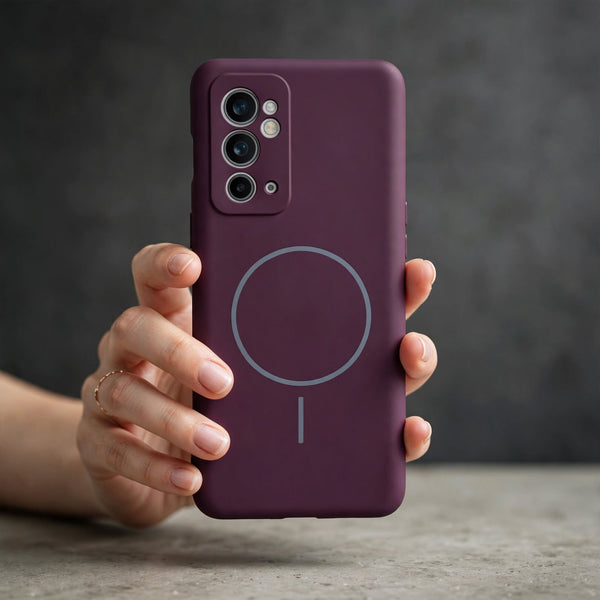 CAVEN Dark Pink Silicone case for Oneplus 9rt
