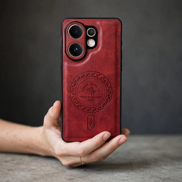Santa Crest Red Leather Case for Vivo V60