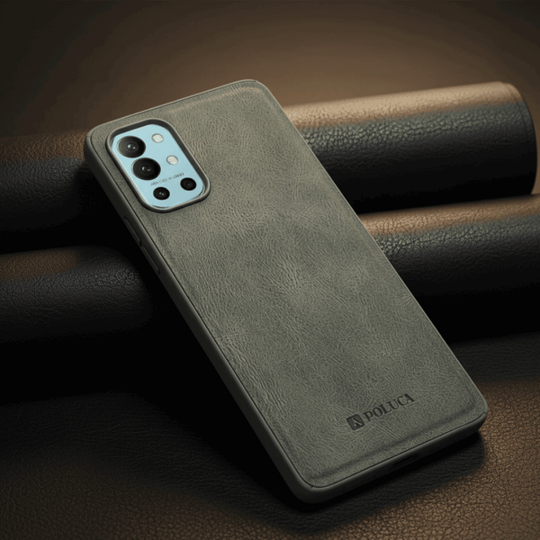 Grey Standard Leather Case for Oneplus 9r