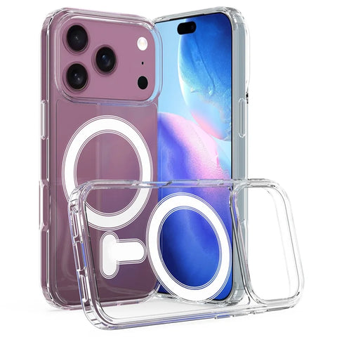 MagSafe Clear Transparent Silicone case for Apple iphone 17 Pro Max