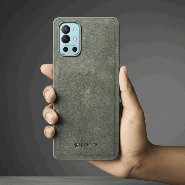 Grey Standard Leather Case for Oneplus 9r